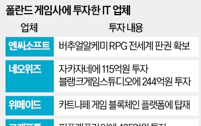 크래프톤 이어 엔씨도…폴란드 'K게임 전진기지' 부상