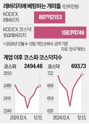 탄핵 가결됐으니 반등?…지수 레버리지 ETF 베팅한 개미