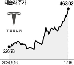 테슬라, 연일 사상 최고가…월가 "650달러까지 갈 듯"