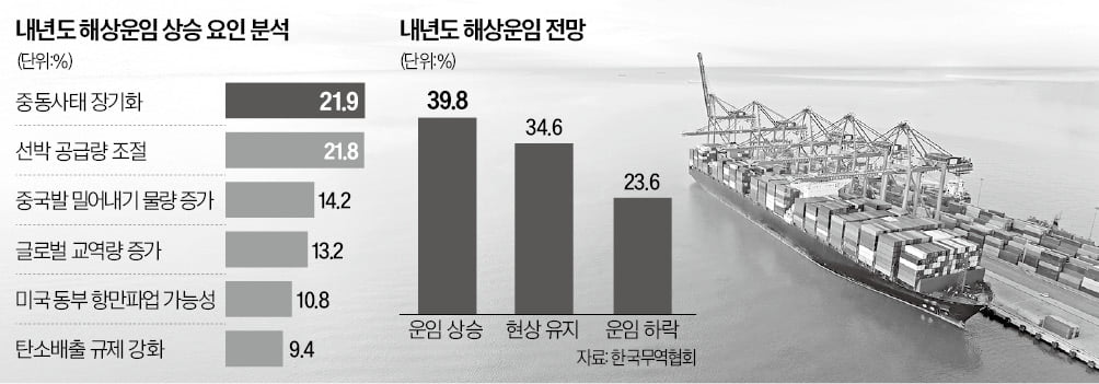 "내년 해상 운임 더 오를 것"…삼중고에 신음하는 산업계