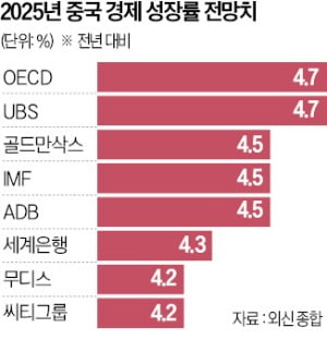 내수 부진 中, 4%대 중반 성장