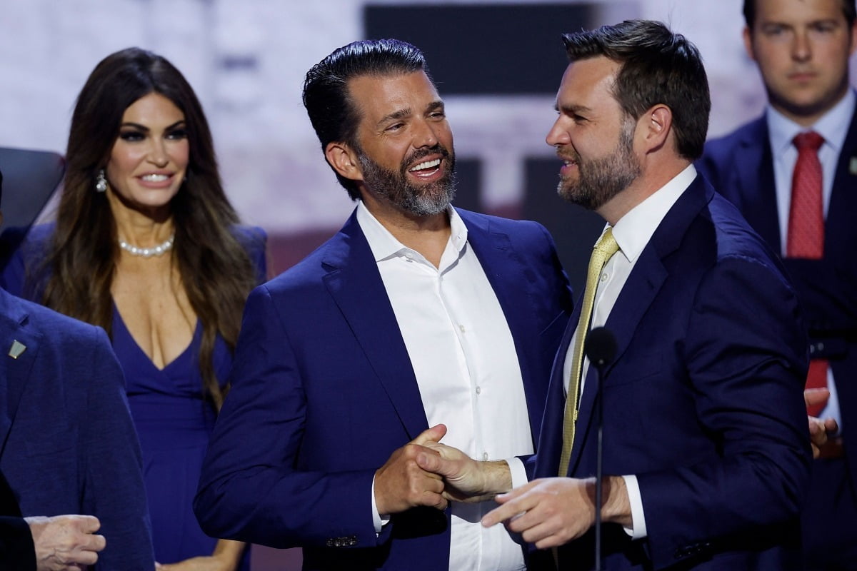 도널드 트럼프 주니어와 JD 밴스 부통령 당선인. 사진=AFP·연합뉴스