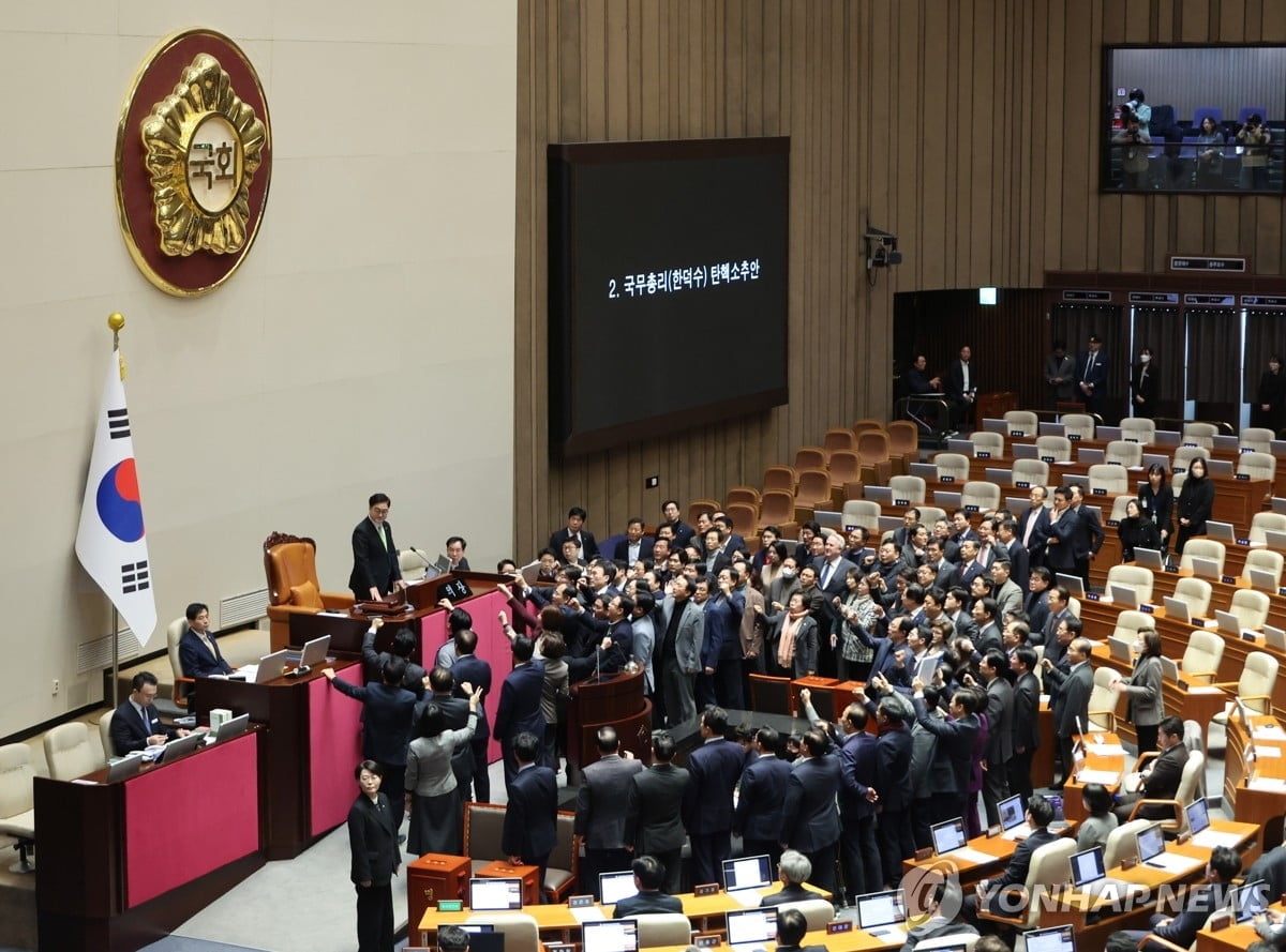 "韓 권한대행 탄핵안 가결"…외신도 긴급 타전