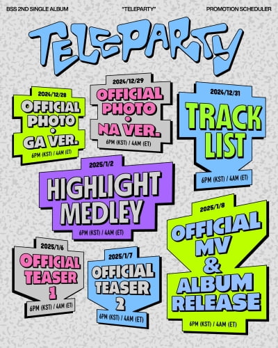 부석순, ‘TELEPARTY’ 프로모션 스케줄러 공개