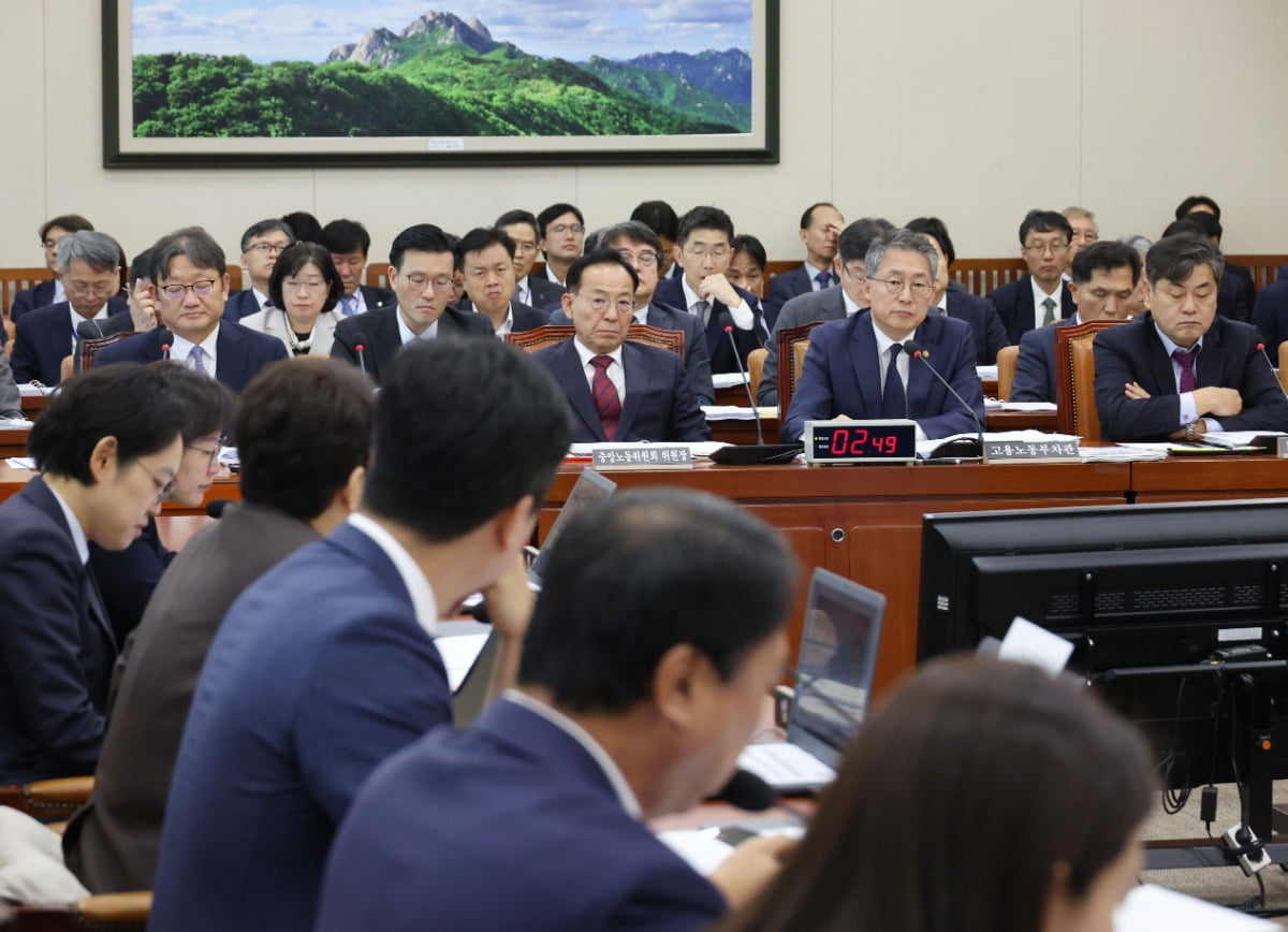  지난 10월 25일 국회에서 환경노동위원회 국정감사가 열리고 있다. 연합뉴스