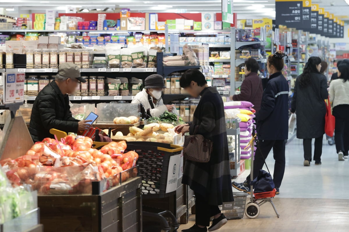 지난달 20일 서울의 한 대형마트에서 시민들이 장을 보고 있다. /사진=연합뉴스