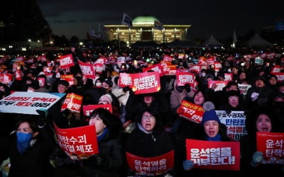 탄핵 투표 시작되자 여의도 시위대 국회 압박…"與 의원 투표하라" 구호도