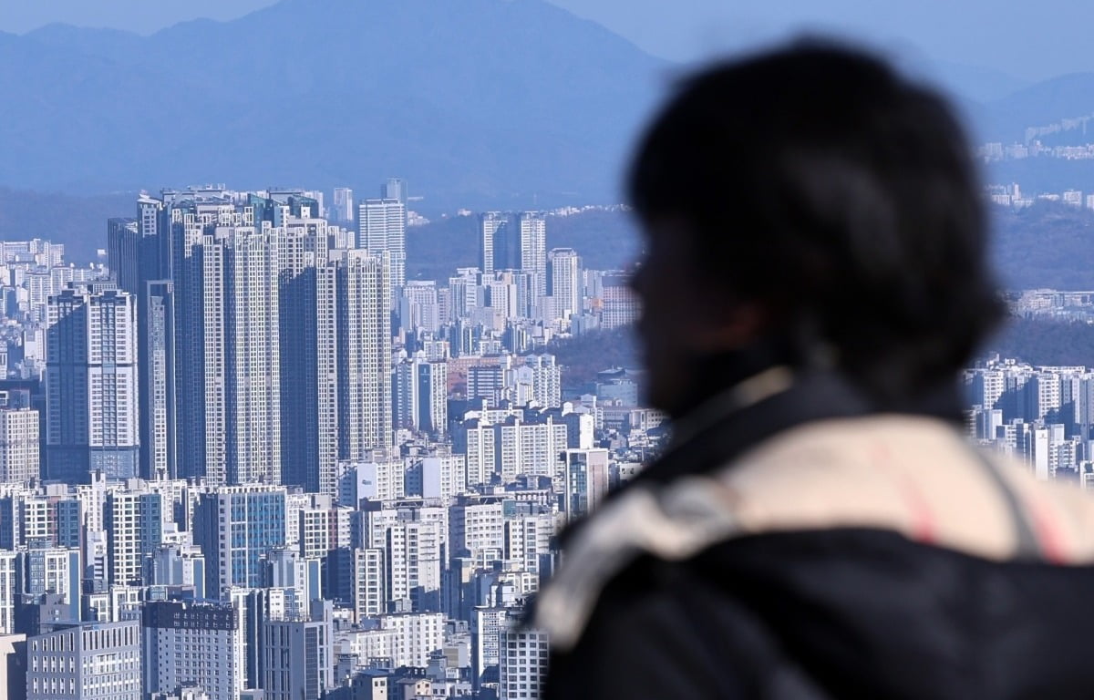 서울 남산에서 바라본 아파트 단지. 사진=뉴스1