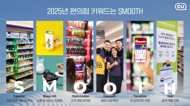 CU, 2025년 편의점 키워드는 S.M.O.O.T.H!