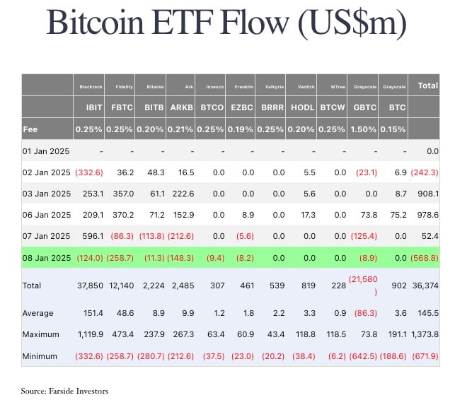 미국에 상장된 비트코인 현물 ETF 자금 유입. / 사진 = 파사이드 인베스트먼트