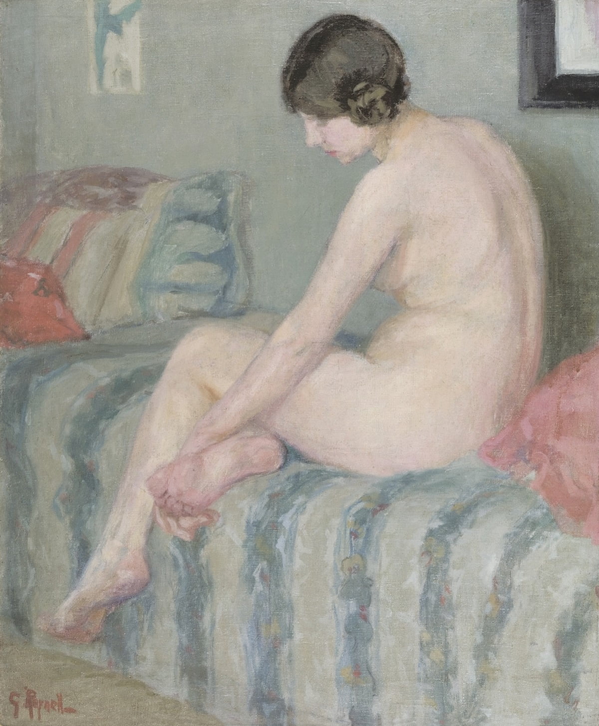 Hilda Rix Nicholas,'The pink scarf'(1913). Art Gallery of South Australia, Adelaid. /아트 갤러리 오브 사우스 오스트레일리아 제공