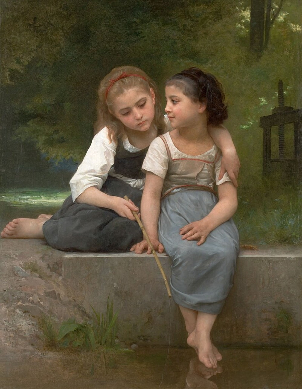 윌리엄-아돌프 부게로(William-Adolphe Bouguereau)의 <Fishing For Frogs alt=