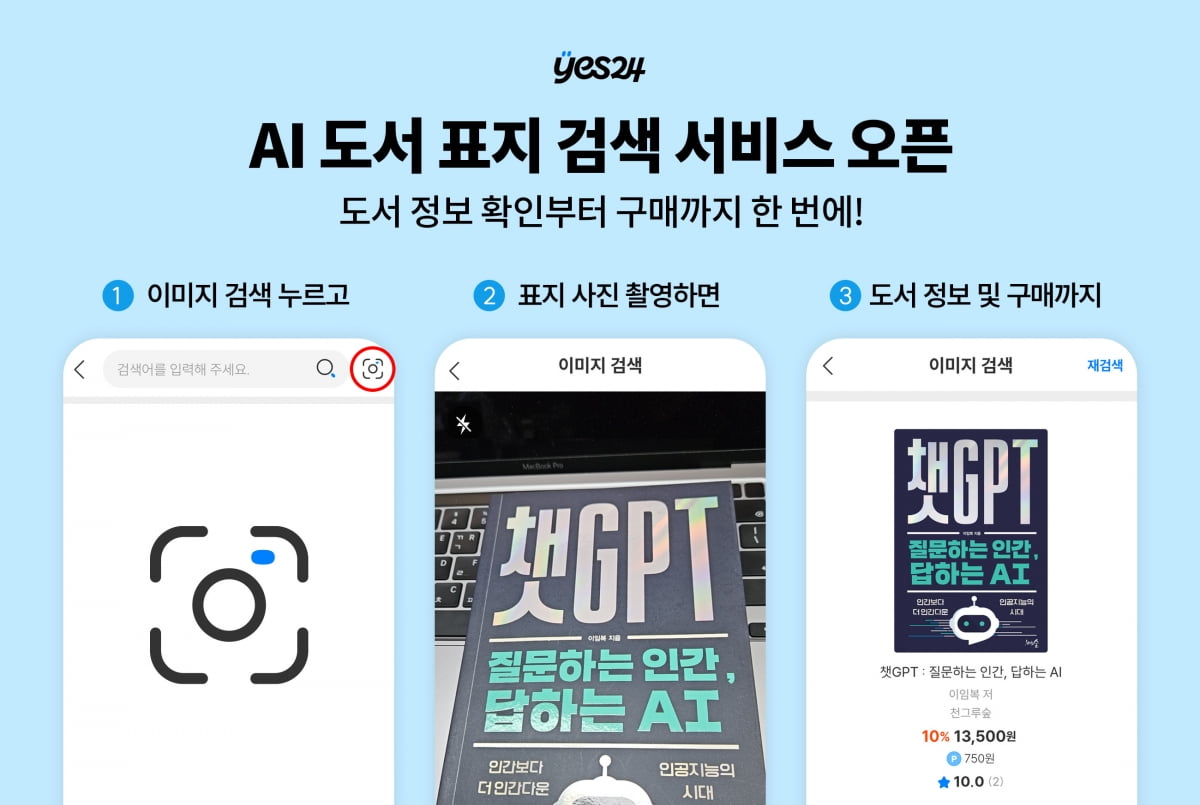 "책 표지 찍었더니 구매 링크가"…예스24, AI 도서 표지 위너 토토 서비스
