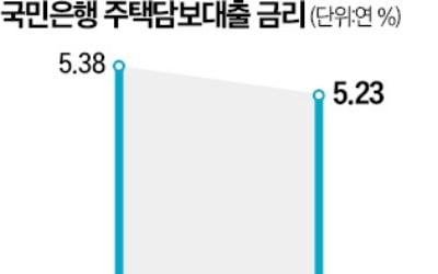 은행 대출금리 낮아진다…국민은행 0.15%P 인하