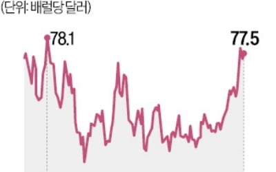 연초 고개 든 국제 유가…WTI 선물, 배럴당 80弗 육박