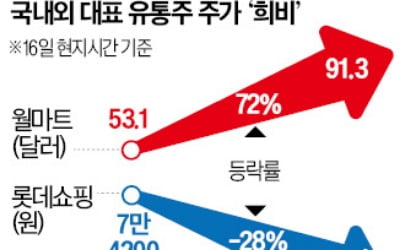 내수에 갇힌 K유통…나홀로 주가 역주행