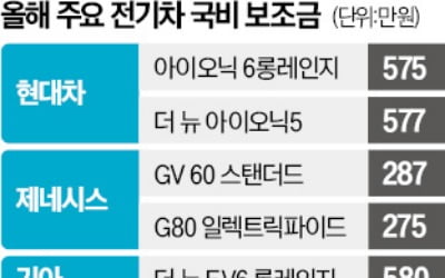 기아 EV6 보조금 580만원…국내 판매 전기차 최대