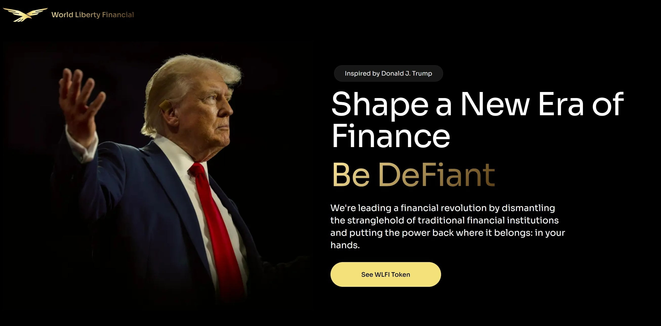 트럼프 일가가 중심이 된 탈중앙화 금융(DeFi) 프로젝트 월드 리버티 파이낸셜 웹사이트. 월드 리버티 파이낸셜은 자체 스테이블코인을 발행할 계획이다. 사진=월드 리버티 파이낸셜 웹사이트