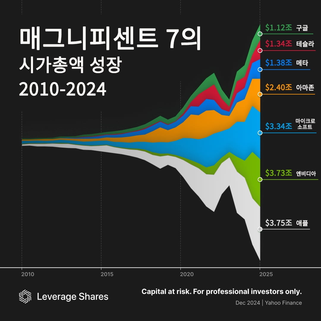 쑥쑥 크는 M7 시총...올해는 어떻게? [레버리지셰어즈 인포그래픽]