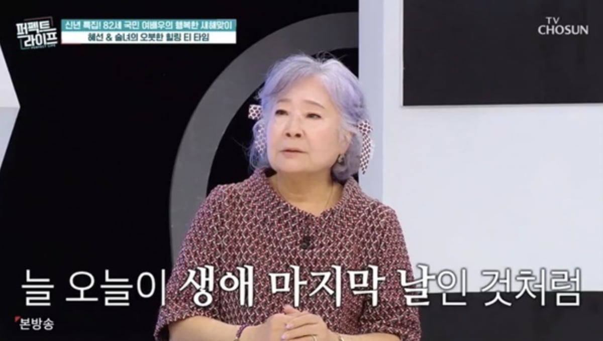 배우 정혜선/사진=TV조선 예능 프로그램 '퍼펙트라이프'