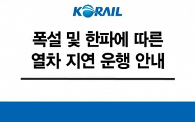 [속보] "폭설·한파로 KTX 경부·호남·강릉·중앙선 서행 운행"