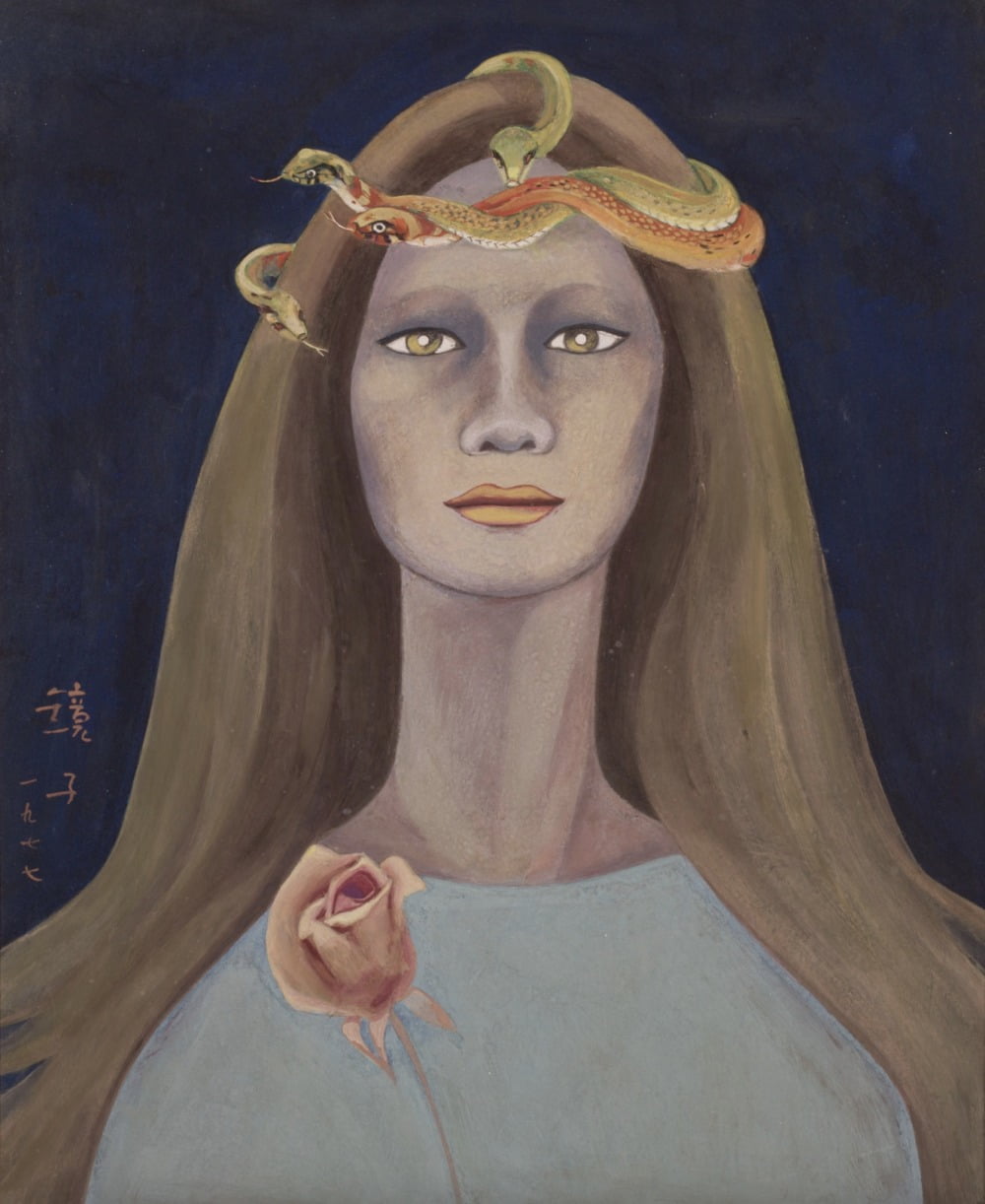 온라인 바카라, 내 슬픈 전설의 22페이지, 1977, 43.5×36cm 서울시립미술관. 꽃과 여인으로 자신의 삶을 어루만지며 인간 공통의 본질적인 고뇌와 인간의 영혼을 위로한 화가다. 빛나는 두 눈이 저 너머 아름다운 삶을 말하는 듯하다.