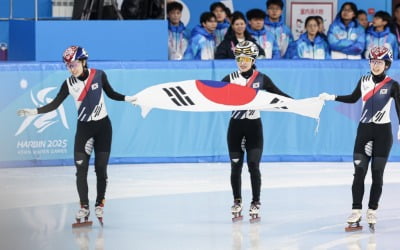 최민정·김길리·이소연, 쇼트트랙 500m '금·은·동 싹쓸이' [하얼빈 동계아시안게임]