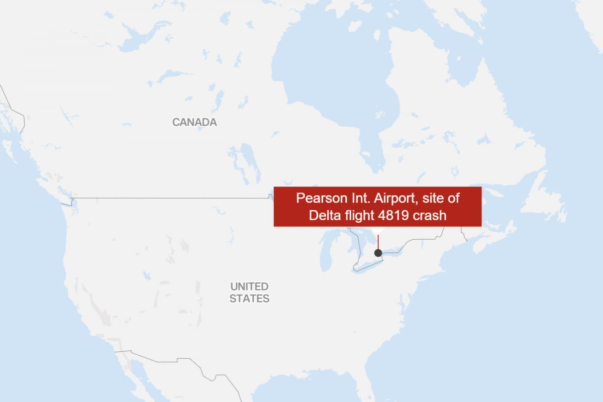 캐나다 토론토 피어슨 국제공항 위치 (사진=CNN)