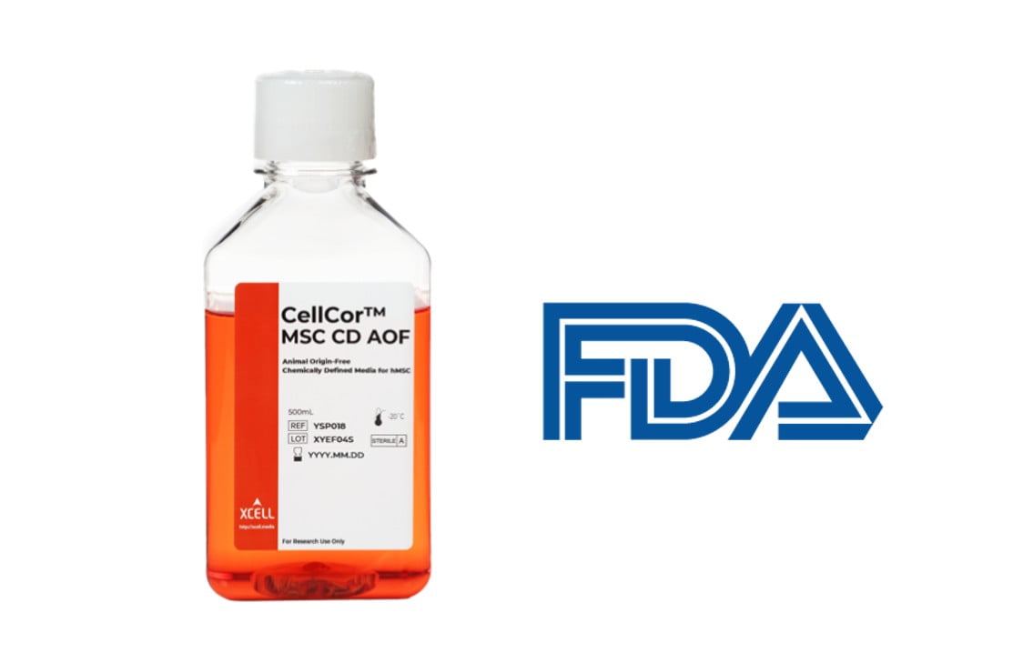 미국 식품의약국(FDA) 원료의약품 등록(DMF)을 마친 엑셀세라퓨틱스의 화학조성 중간엽줄기무료 슬롯 사이트 배양배지 'CellCor MSC CD AOF'. 엑셀세라퓨틱스 제공