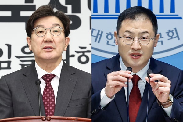 국민의힘 권성동 원내대표(왼쪽), 바카라 사이트 의원. / 사진=뉴스1