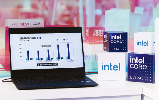 Cinebench R23(CPU 성능 측정, 비교 프로그램) 테스트 결과 인텔의 최신 고성능 CPU 칩셋 ‘애로우레이크’를 탑재한 온라인카지노추천 그램 프로가 높은 점수를 획득했다. 유튜버 테크몽 제공