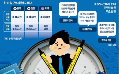 주 52시간 묶어놓고…野 "근로시간으로 반도체 지원하는 건 후진적"