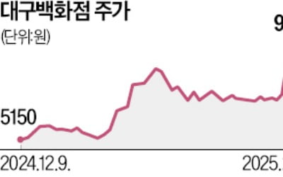 매각 속도내는 대구百, 주가 들썩