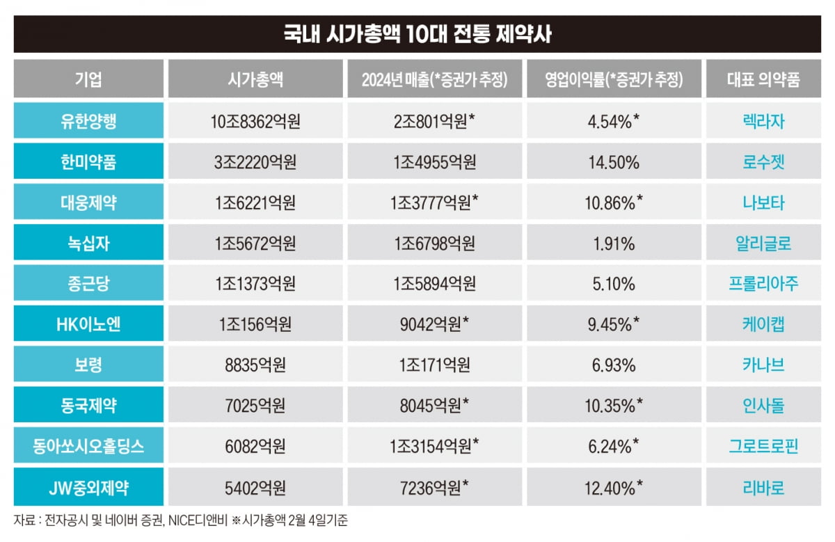 2024년 누가 잘나갔나…전통 10대 제약사 실적 지배한 신약·수출 성과[비즈니스 포커스]