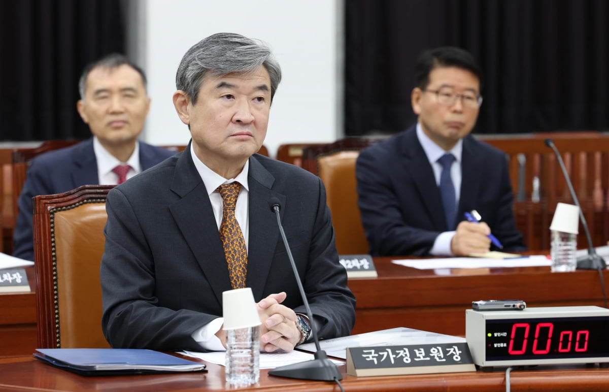 13일 서울 여의도 국회에서 열린 정보위원회 전체회의에 조태용 국가정보원장이 출석해 있다. 2025.01.13 강은구 기자