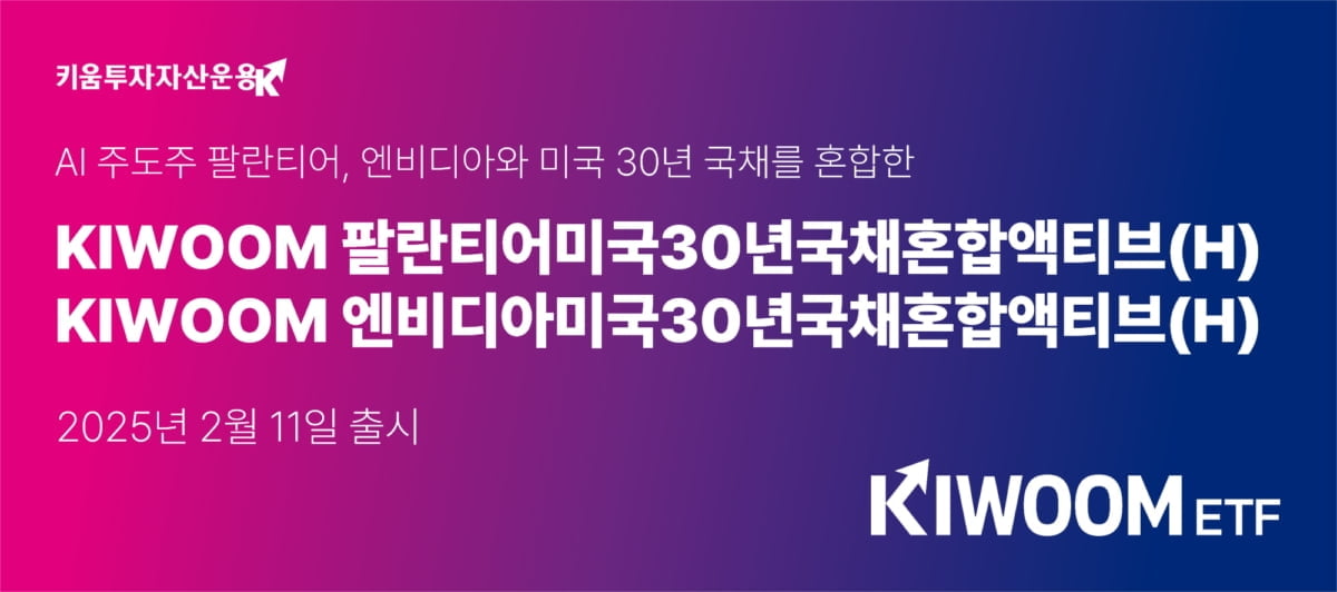 키움운용, 팔란티어·엔비디아+美 장기채 혼합 ETF 출시