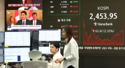 코스피, 트럼프발 '관세 충격'에 2450선 후퇴…코스닥은 3% 급락