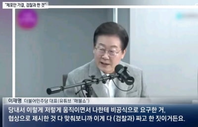 이재명 "당내 일부, 검찰과 짜고" 발언…비명계 "쇼했나" 반발