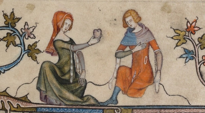 Jehan de Grise가 그린 <알렉산더의 로맨스> 일부 삽화, 1338-1344