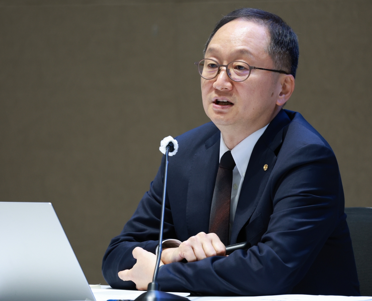 장용성 한국은행 금융통화위원이 19일 기자간담회에서 질문에 답변하고 있다. 한국은행 제공.