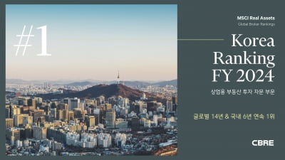 CBRE, 글로벌 상업용 부동산 투자 자문 14년 연속 1위