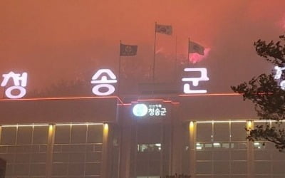 안동 산불 계속 확산…청송 군청까지 덮쳤다