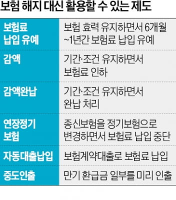 보장 살리고, 보험료 낮추는 '보험계약 유지제'