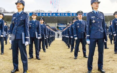  블랙이글스 팀의 졸업 축하 비행