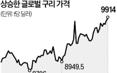 치솟는 구리 가격에…풍산, 이달 22% 상승