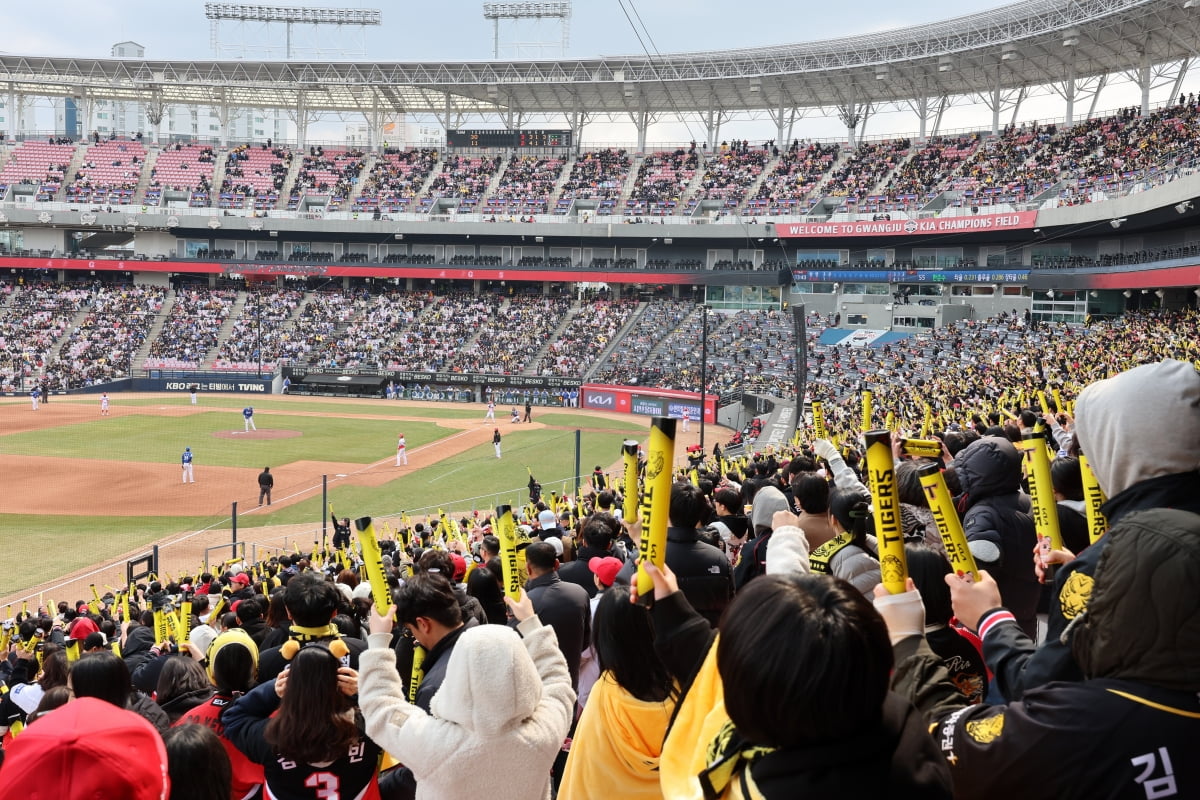 2025 KBO리그 프로야구 삼성 라이온즈 VS KIA 타이거즈 시범경기/사진=한국경제신문