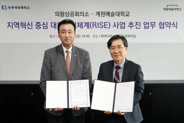 계원예술대학교-의왕상공회의소, ‘경기도 RISE 사업’ 위한 업무협약 체결