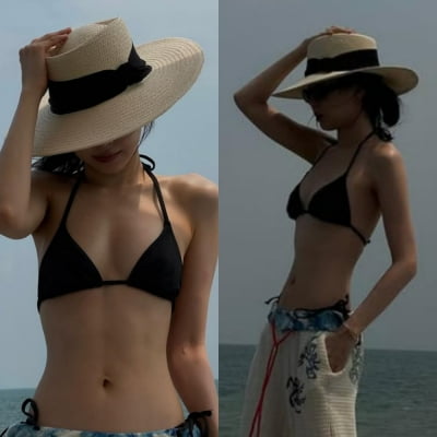 바닷가에서 물 제대로 만난 손나은, 내 몸매 좀 볼래?