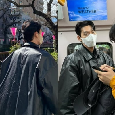 '188cm' 김우빈, 두 팔 휘저어 한국 떠났나…등짝 더 넓어져 '심쿵'