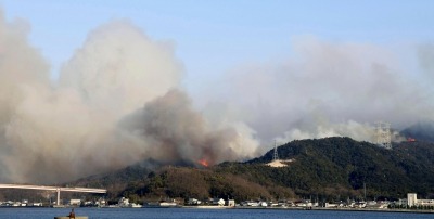 日도 '산불' 비상…오카야마·에히메현 2700여명 피난 지시